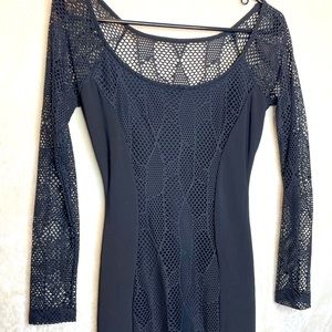 Black lace body con
